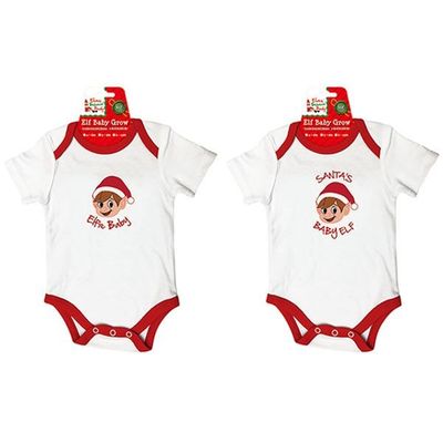 Embroidered elf baby bodysuit