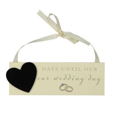 Amore Mdf Countdown To Wedding Plaque With Chalk