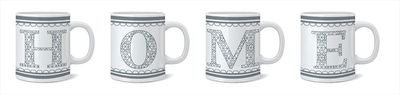11oz U Shaped Mug 4 Asst Home Designs