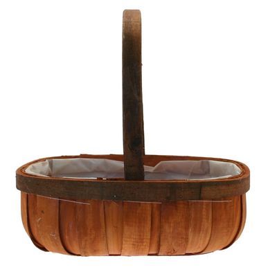 Stained Softwood Trug Basket