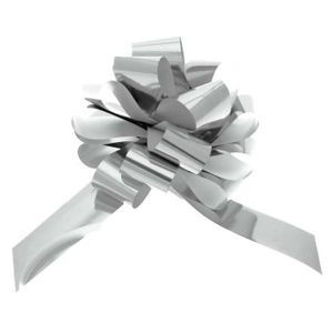 Metallic Silver Pull Bow