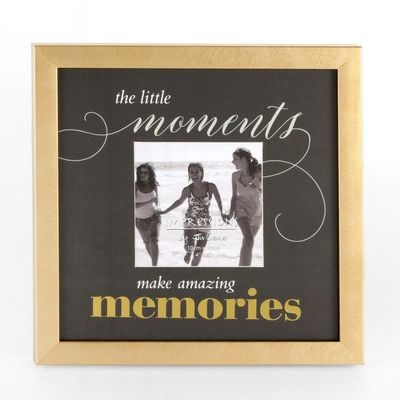 Impressions Gold Finish Photo Frame 4 Inch X 4 Inch - Memories