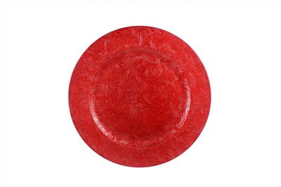 Embossed Red Charger Plate