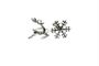 2 Assorted silver Napkin Rings Snow reindeer