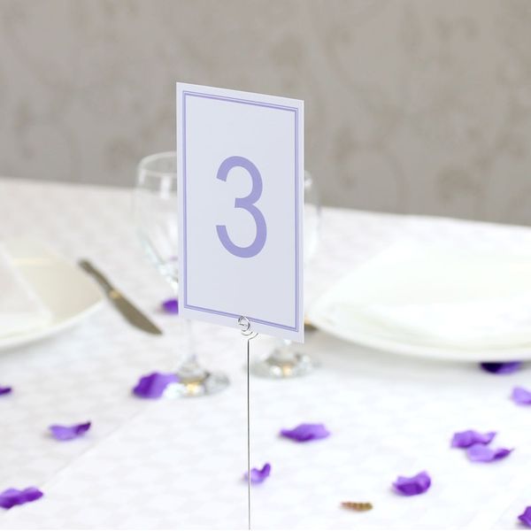 Lilac Plain Border Table Number