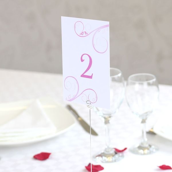 Pink Love Birds Table Numbers
