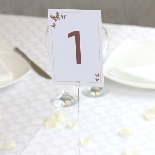 Cream Brown Table Numbers
