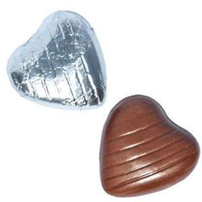 Silver Foil Chocolate Hearts