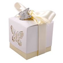 Ivory Butterfly Favour Boxes