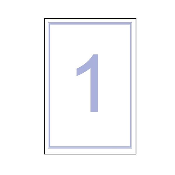 1 Lilac Plain Table Number