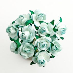 Paper Tea Rose Pale Blue  (144 Pack)