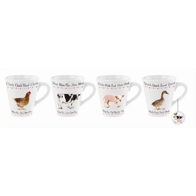 Mugs Farmyard  animals in 4 assorted designs
