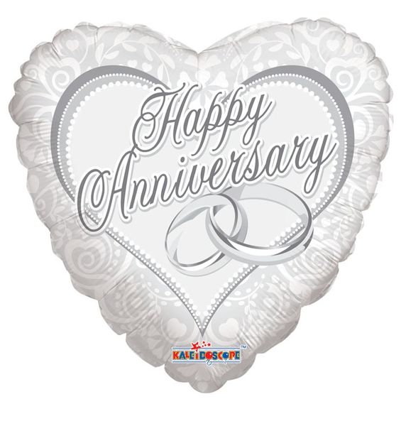 Happy Anniversary Rings Balloon