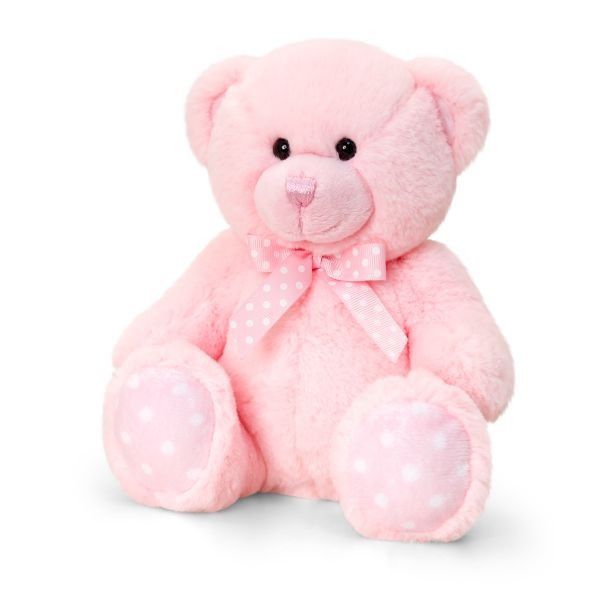 25cm Baby Spotty Bear- Pink By Keel Toys