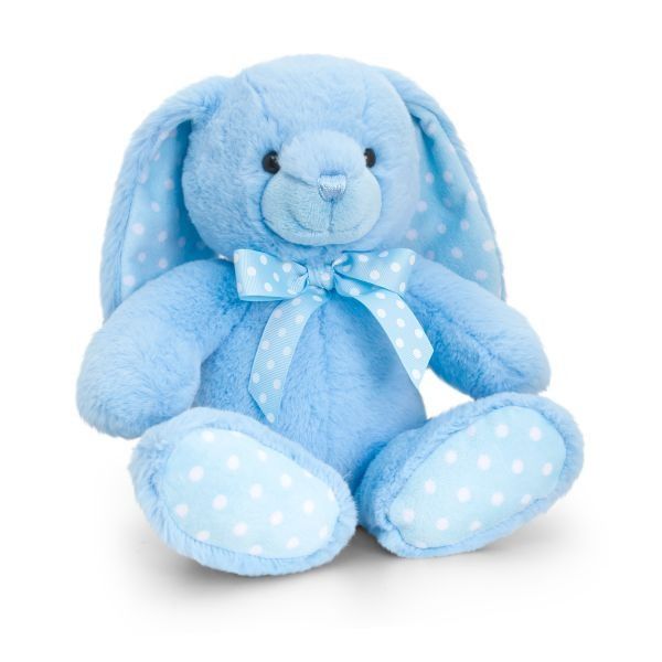 25cm Baby Spotty Rabbit - Blue By Keel Toys