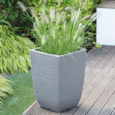 Limestone Grey Cotswold Planter 33cm Tall Square