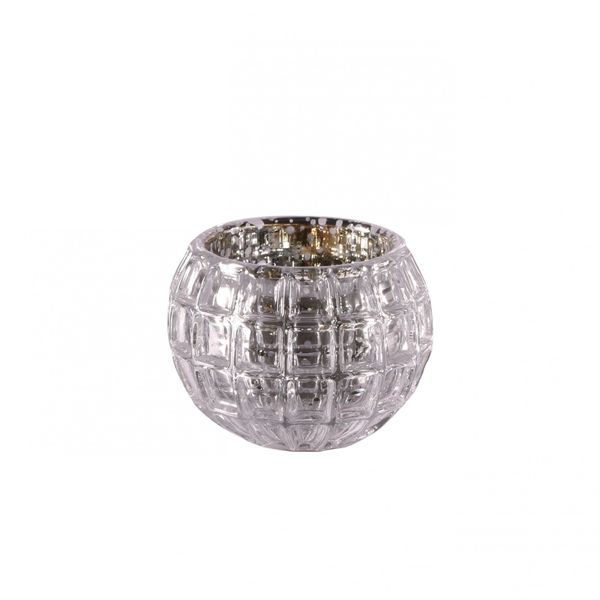6cm Silver Globe Vase