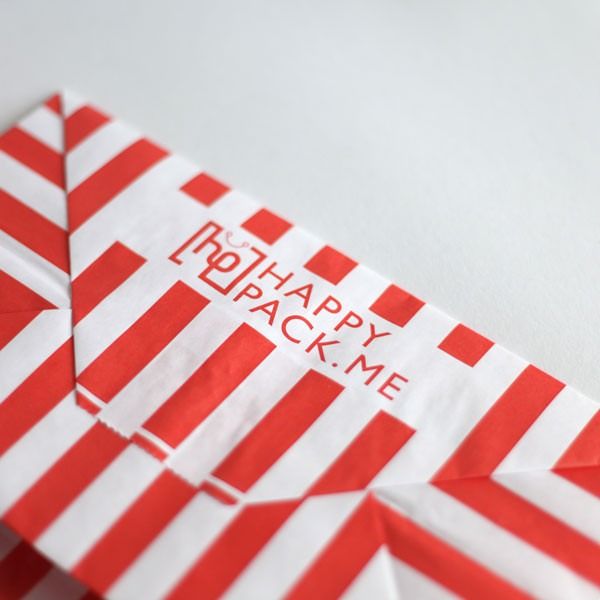 Red Candy Stripe Paper Carrier Bags (25 pk)