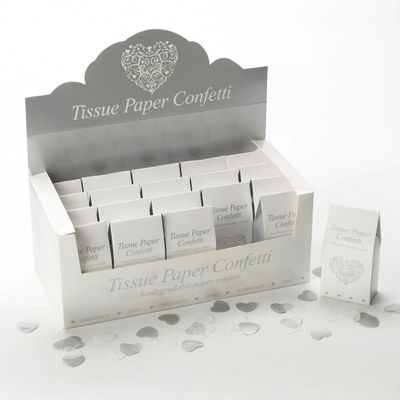 White and Silver Tissue Paper Confetti