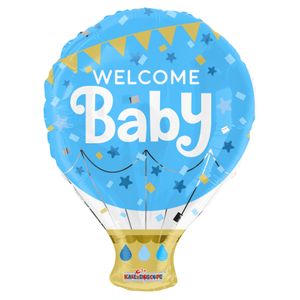 Blue Welcome Baby Hot Air Balloon