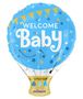 Blue Welcome Baby Hot Air Balloon