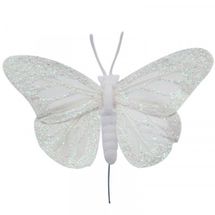White Feather Butterfly 2.75inch