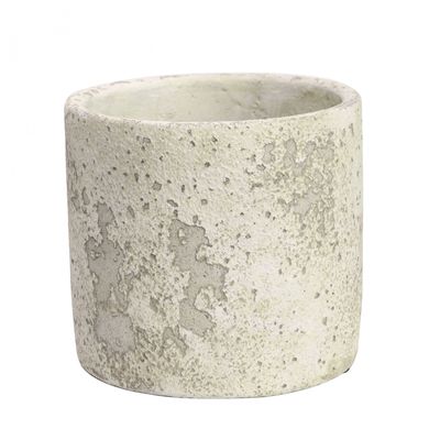 Rustic Round Cement Flower Pot 13cm