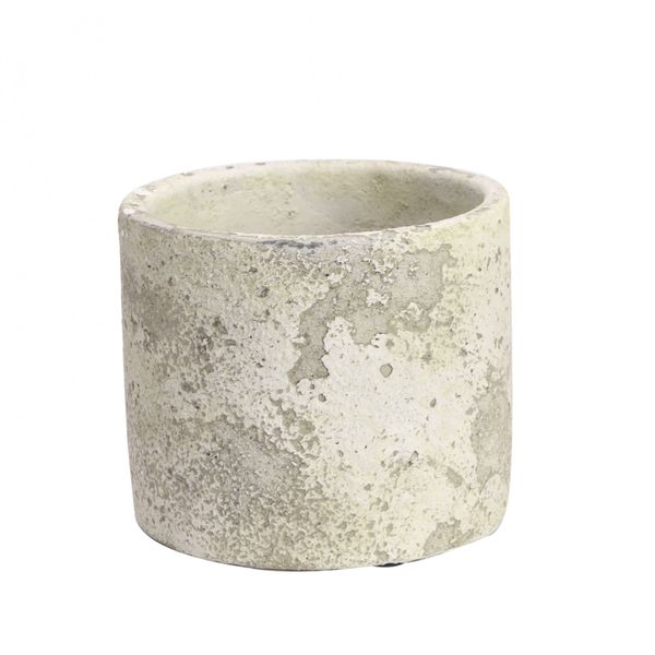 Rustic Round Cement Flower Pot 11cm