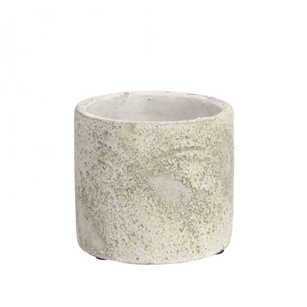 Rustic Round Cement Flower Pot 10cm