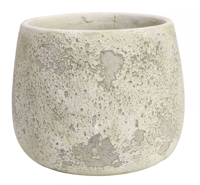 Rustic Bowl Cement Flower Pot 17cm - Easy Florist Supplies