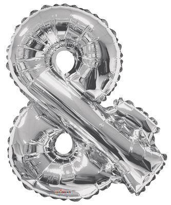 34" Silver Symbol & Balloon
