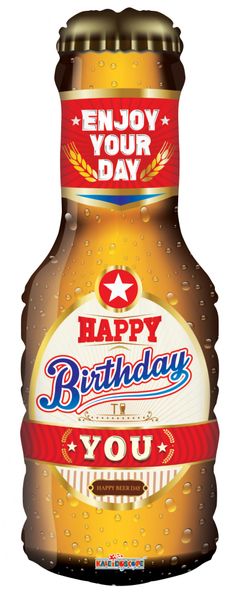Happy Birthday Supershape Beer Balloon