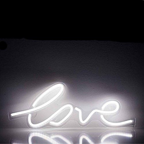 Neon White Love Light Up Sign