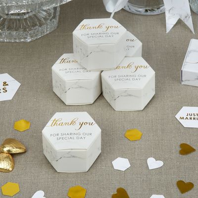 Scripted Marble Favour Boxes (10 pack)