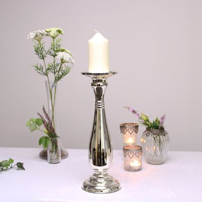 Silver Candle Holder (35cm)