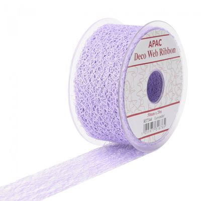 Lavender Deco Web Ribbon (50mm)