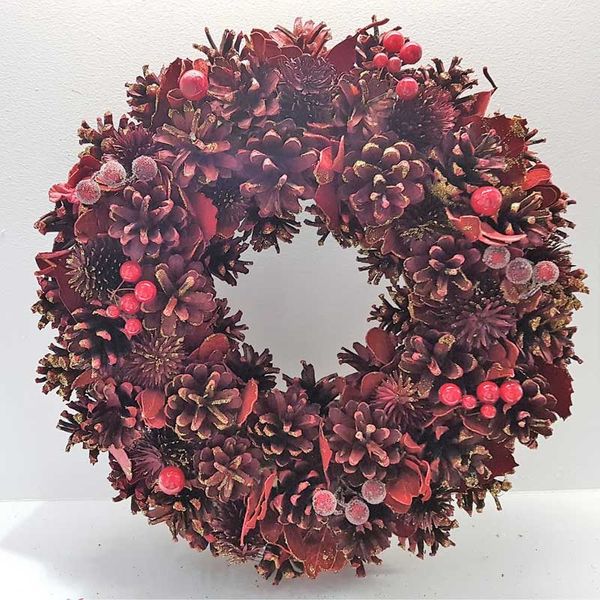 Rich Red Christmas Wreath