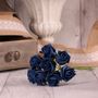 Bunch of 8 Navy Blue Foam Tea Rose Bud