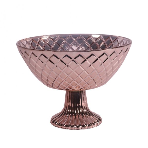 Rose Gold Mercury Pedestal Bowl (13cm)