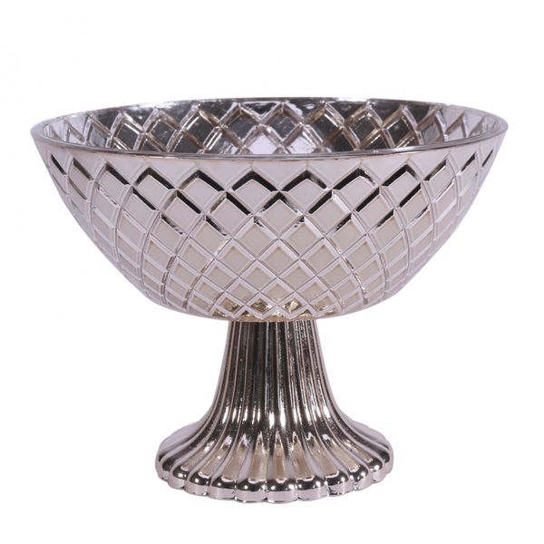 Silver Mercury Pedestal Bowl (15cm)