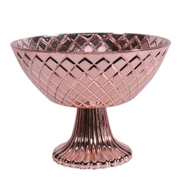 Rose Gold Mercury Pedestal Bowl (15cm)