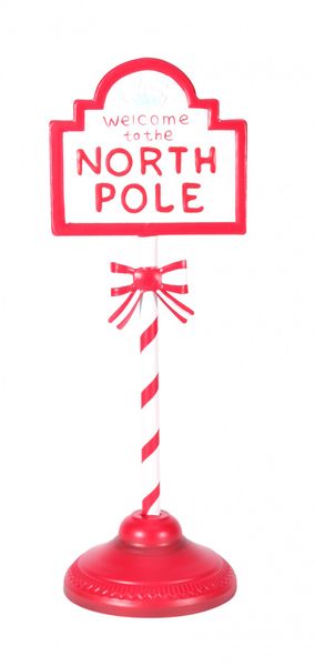 Metal North Pole Sign (46cm)