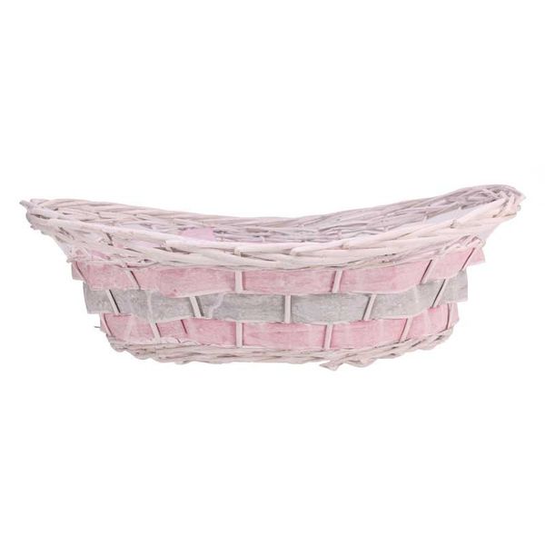 Pink Oval two Tone Basket 48cm