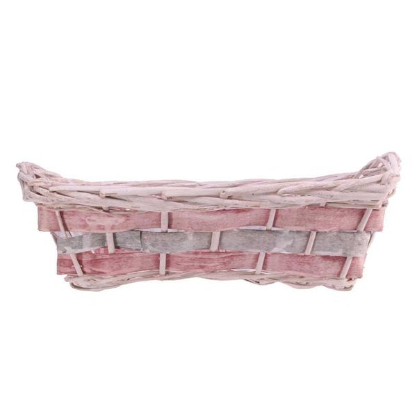 Pink Rectangle Two Tone Tray 37cm