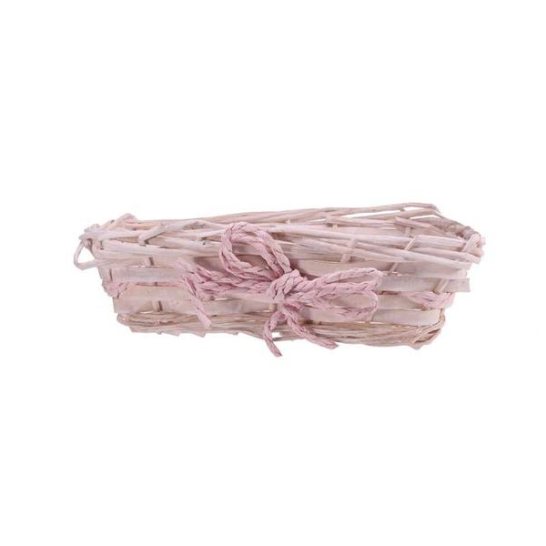 Rectangle Tray With Pink Rope 26cm