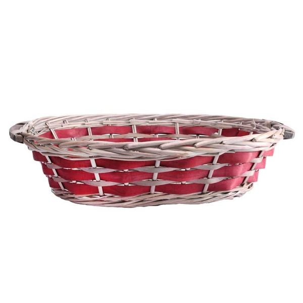 Red Oval Two Tone Tray 50cm