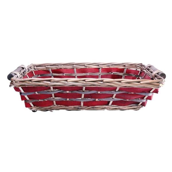 Red Rectangle Two Tone Tray 45/50cm