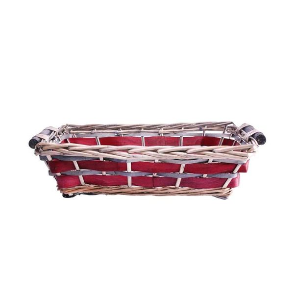 Red Rectangle Two Tone Tray 40/45cm