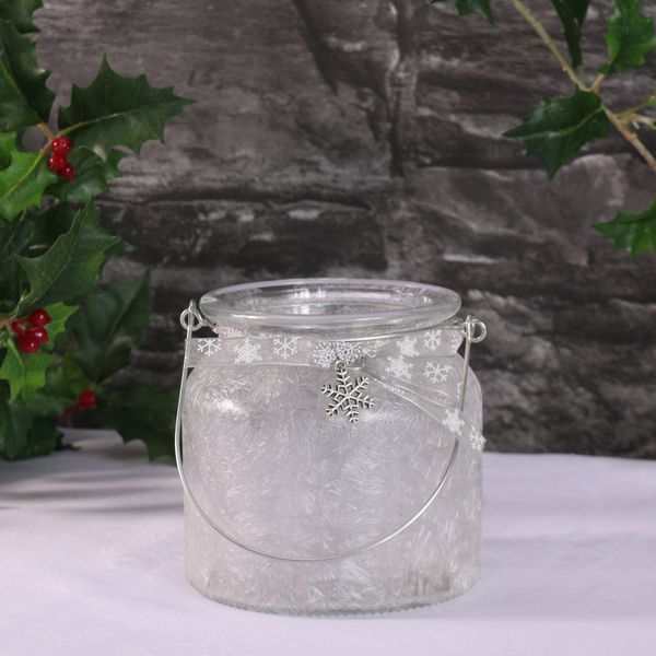 Ice Effect Candle Holder (10.5cm)