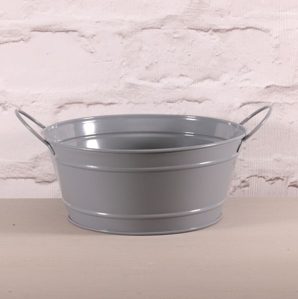 Grey Round Zinc Bowl 8.5cm